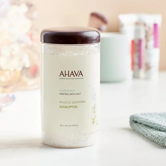 AHAVA Dead Sea Salt Mineral Bath Salt - Muscle Soothing Eucalyptus 32 Oz 907 g - Picture 1 of 12